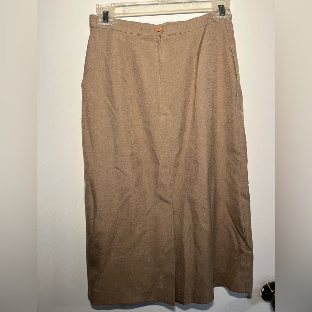 MIDI BEIGE OFFICE SKIRT